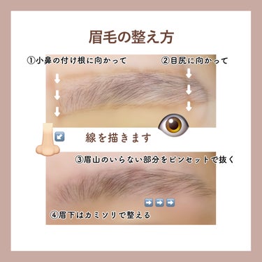 貝印 オシャレ用ハサミのクチコミ「
【保存版】自分に合った眉毛の整え方❕

────────────

✅まずは形を決める

①.....」（2枚目）