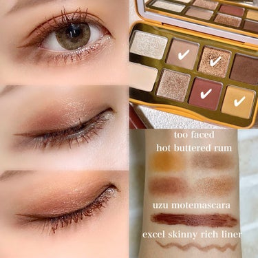 ホット バタード ラム ミニ アイシャドウ パレット/Too Faced/アイシャドウパレットを使ったクチコミ（2枚目）