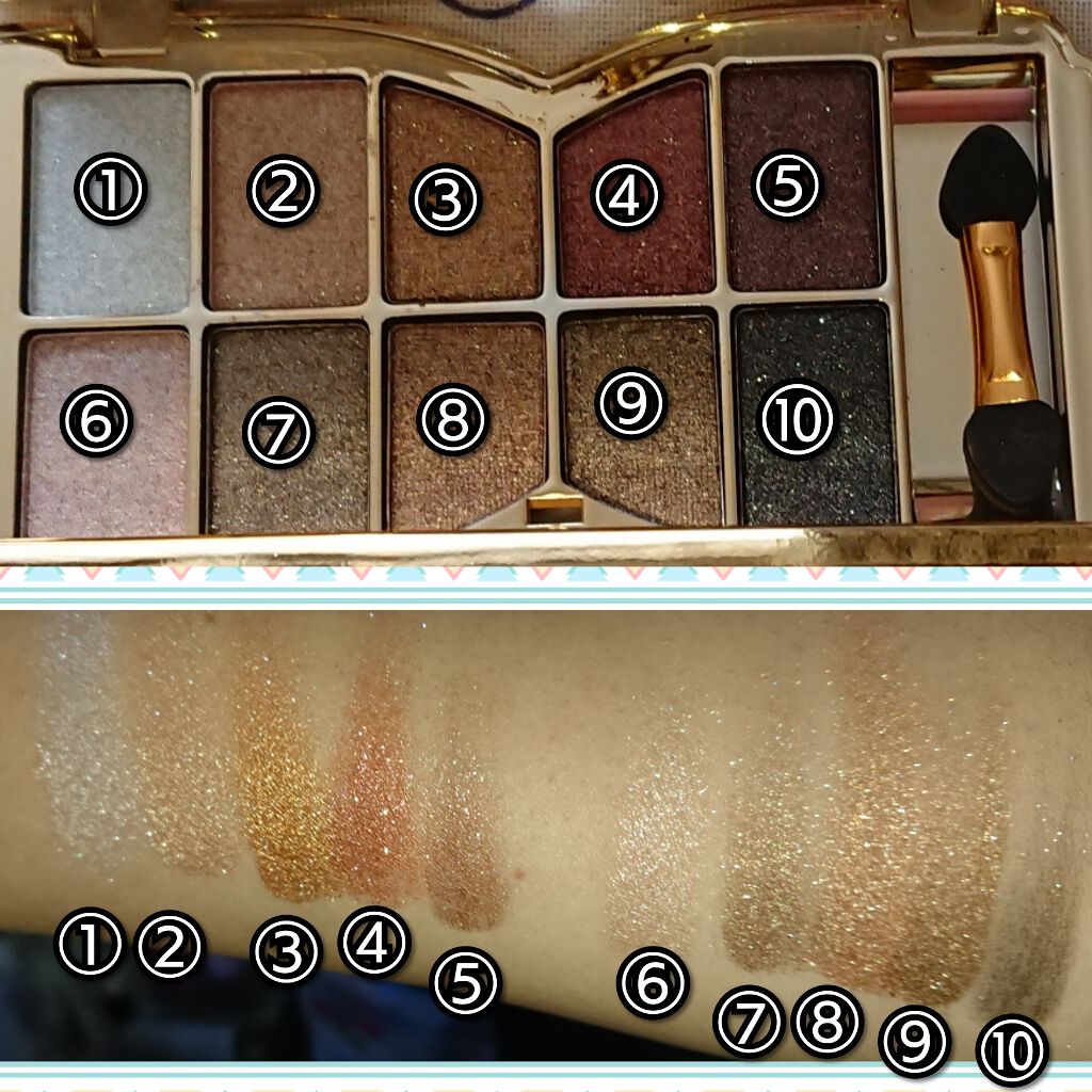 10カラー アイシャドウ パレット/Foreted/アイシャドウパレットを使ったクチコミ(4枚目)