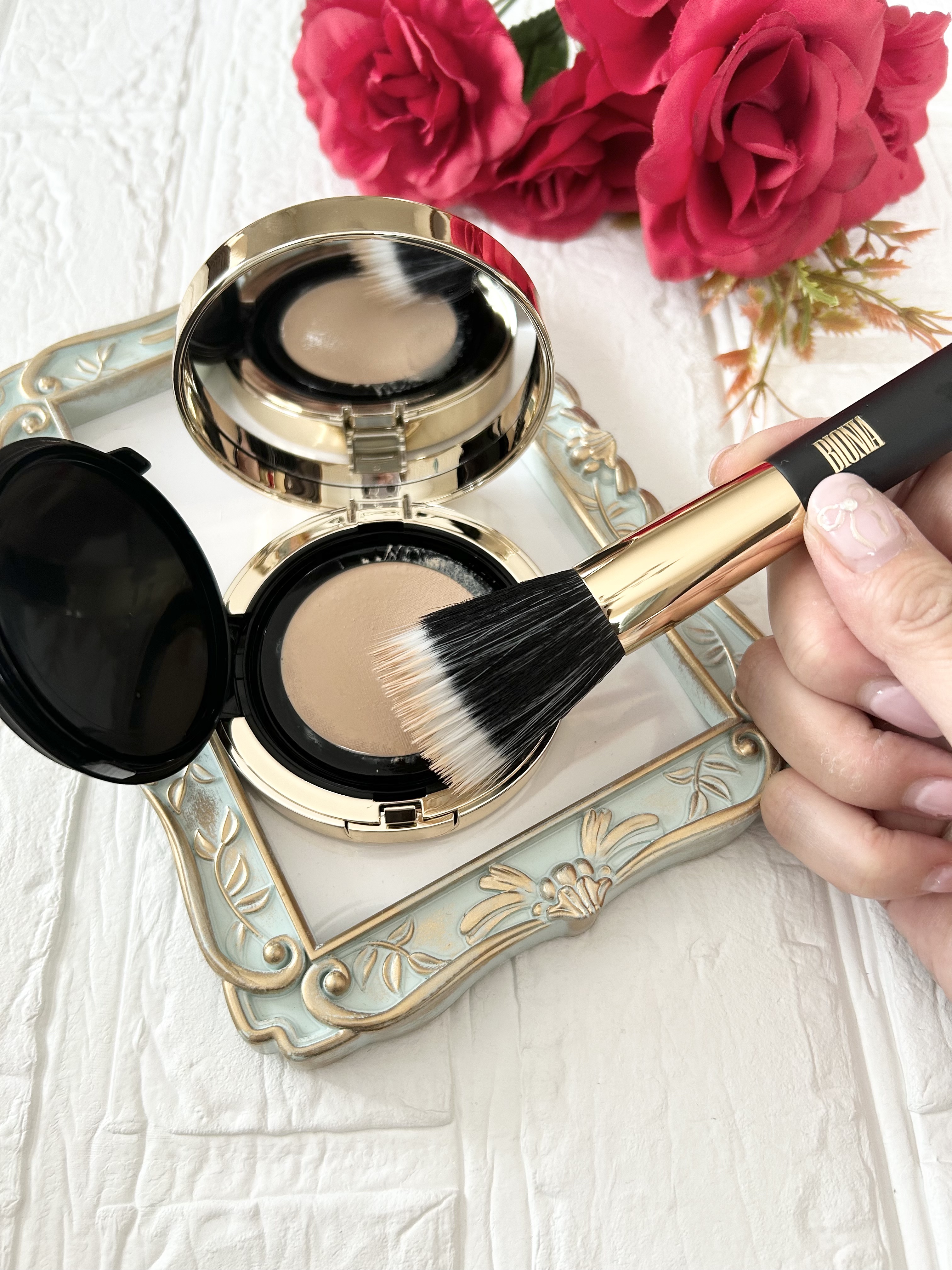 BIONIA メッシュスキンパクト/コラリッチ/クリーム・エマルジョンファンデーションを使ったクチコミ（3枚目）