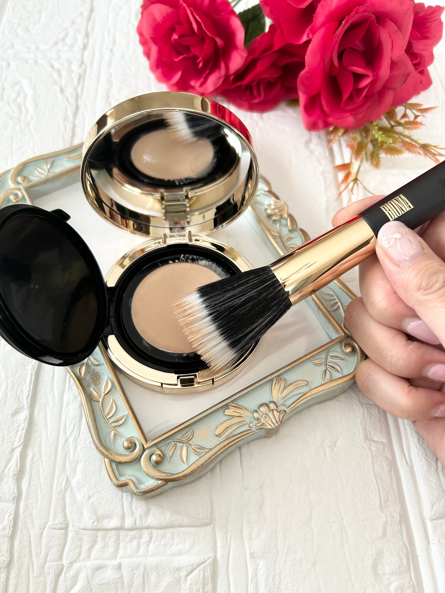 BIONIA メッシュスキンパクト/コラリッチ/クリーム・エマルジョンファンデーションを使ったクチコミ(3枚目)