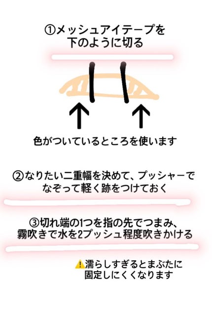 メッシュ アイテープ/shefun/二重まぶた用アイテムを使ったクチコミ(3枚目)