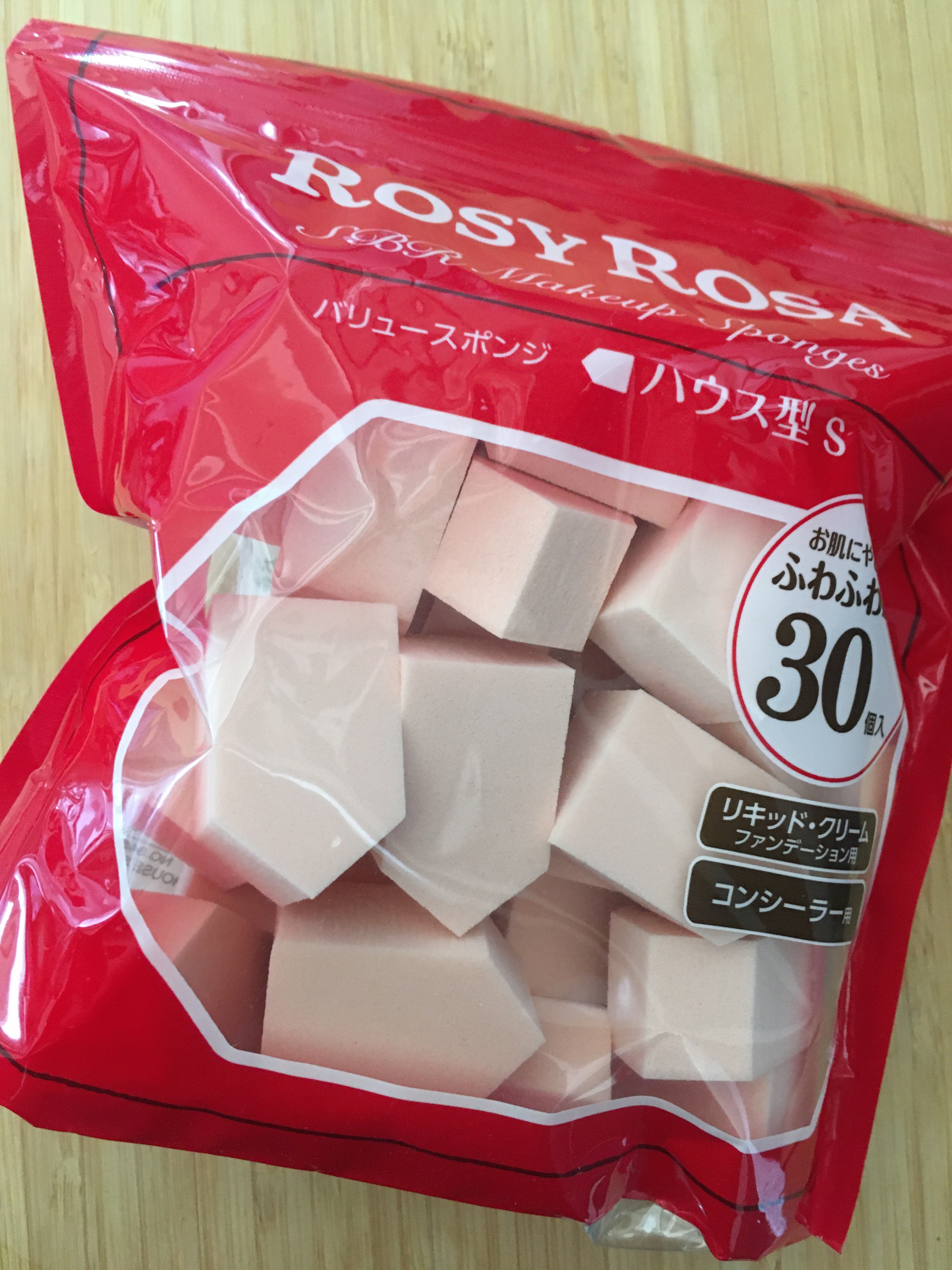 バリュースポンジN ハウス型タイプS 30P/ロージーローザ/パフ・スポンジを使ったクチコミ（1枚目）