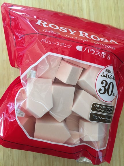 バリュースポンジN ハウス型タイプS 30P/ロージーローザ/パフ・スポンジを使ったクチコミ(1枚目)