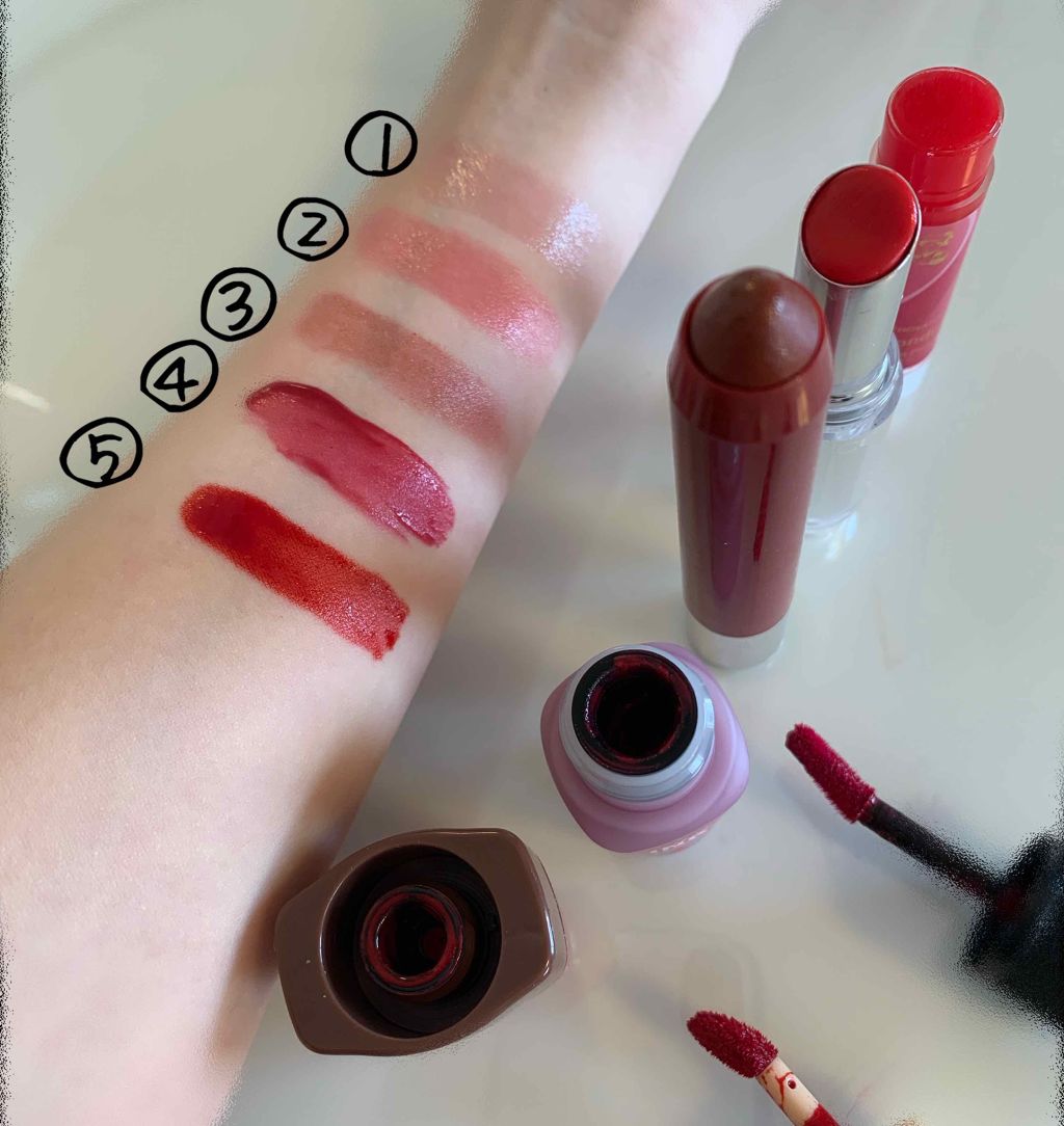 ラスティンググロスリップ/CEZANNE/口紅を使ったクチコミ(2枚目)