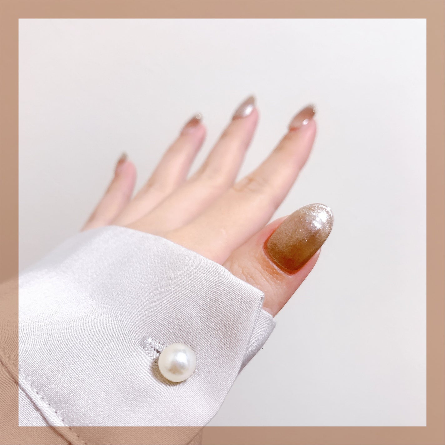 セミキュアジェルネイル(ハンド)/ohora/ネイルシールを使ったクチコミ(4枚目)