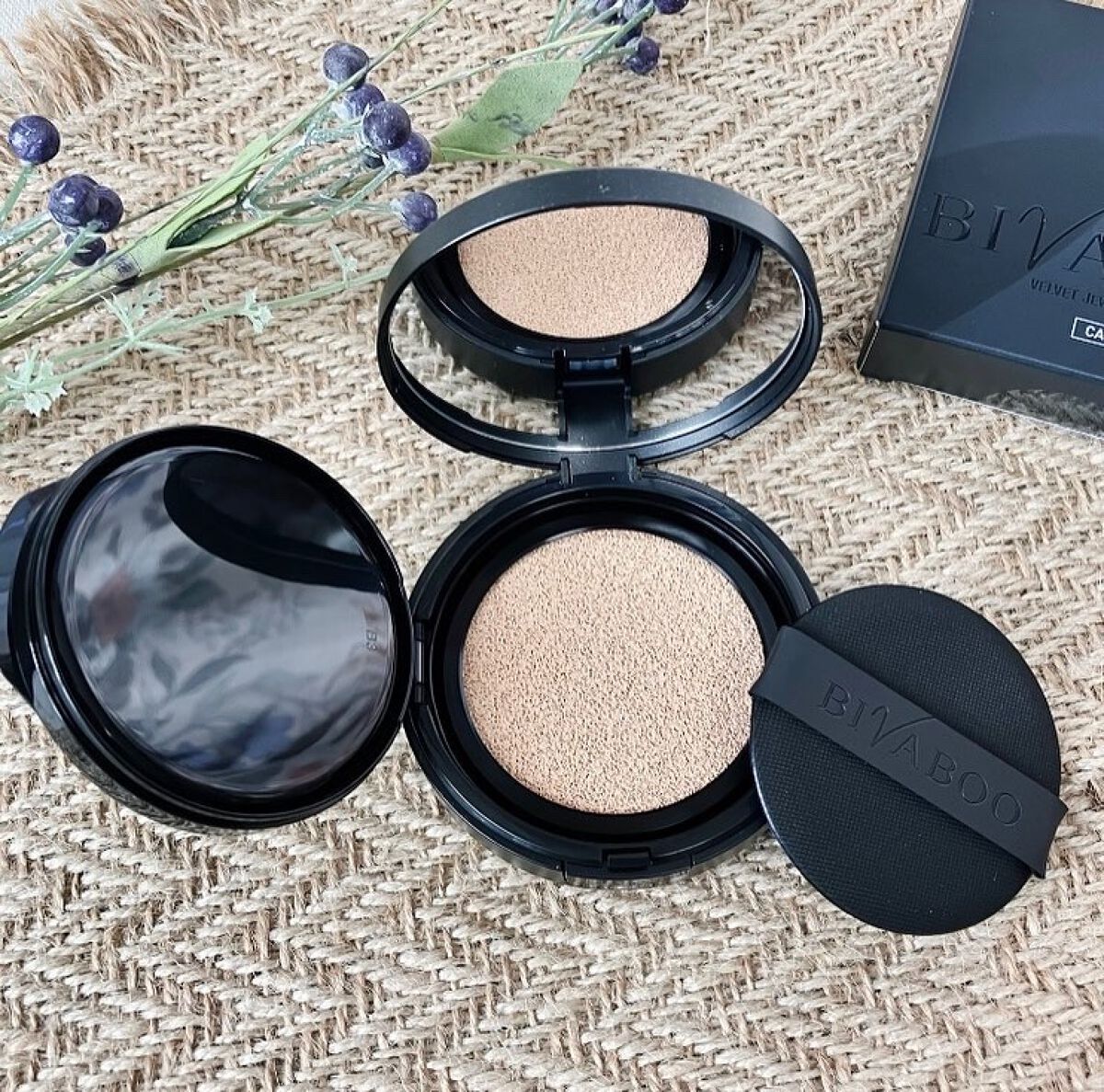 ベルベットジュエルクッション/BIVABOO/クッションファンデーションを使ったクチコミ(4枚目)