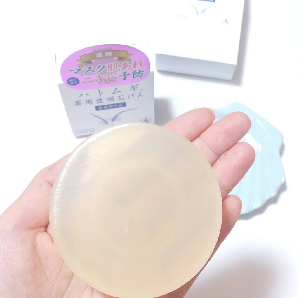 ハトムギ薬用透明石けん/ユゼ化粧品/洗顔石鹸を使ったクチコミ(2枚目)