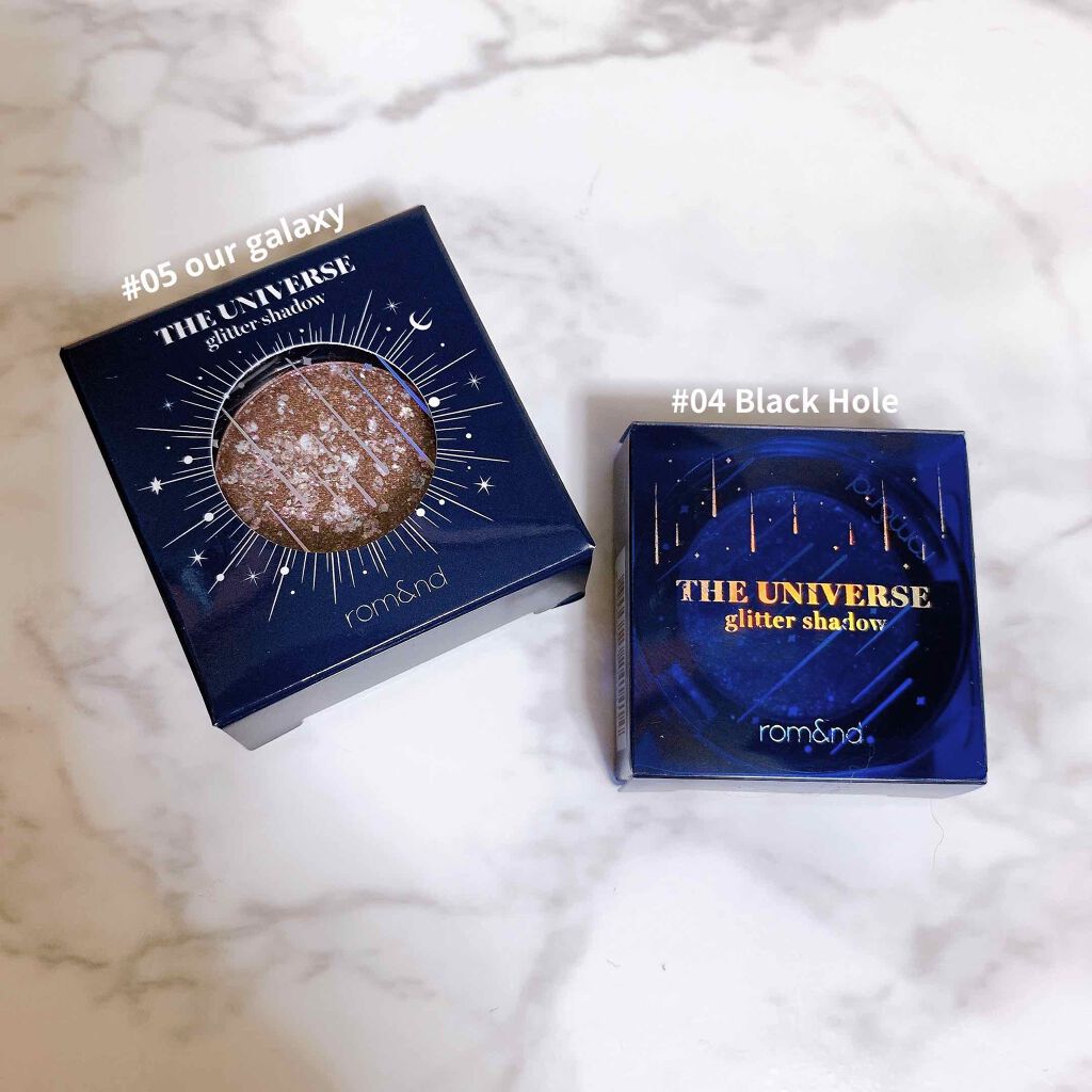 グリッター シャドウ カラー 05 アゥアギャラクシー(OUR GALAXY)/rom&nd/グリッターを使ったクチコミ（1枚目）