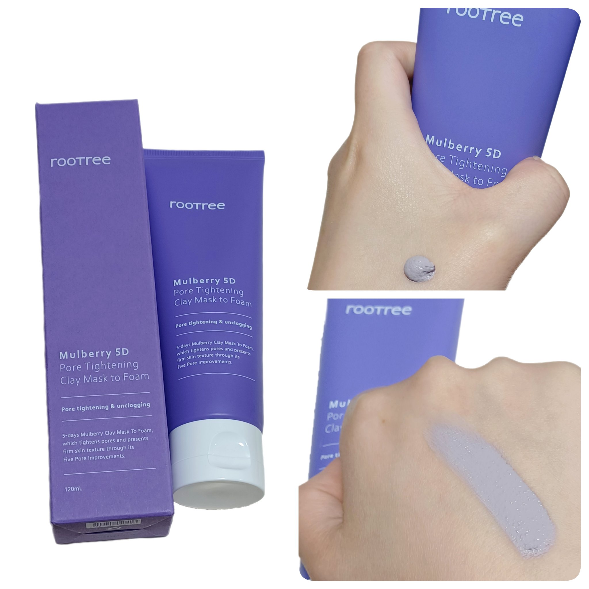 マルベリー5重 ポア タイトニングクレイマスクトゥフォーム/rooTree/洗い流すパック・マスクを使ったクチコミ（2枚目）