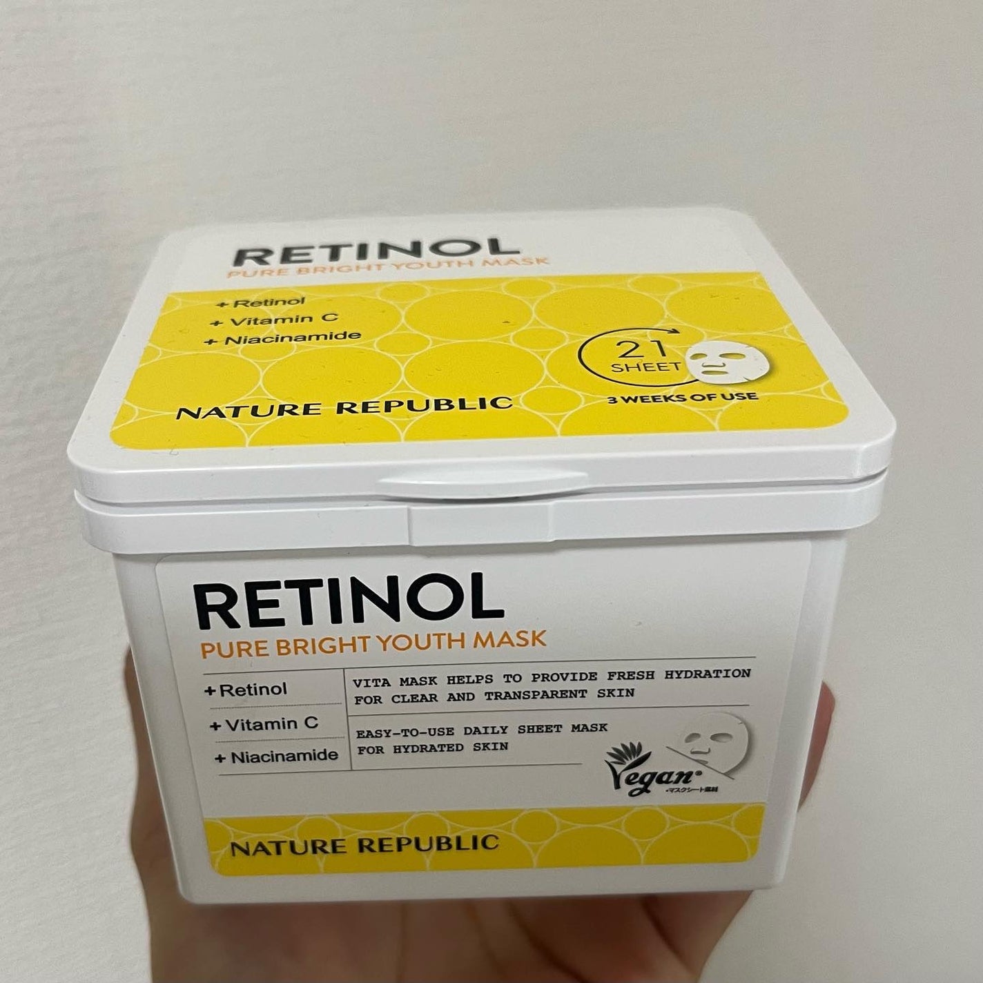 キューブマスク レチノール/ネイチャーリパブリック/シートマスク・パックを使ったクチコミ(1枚目)