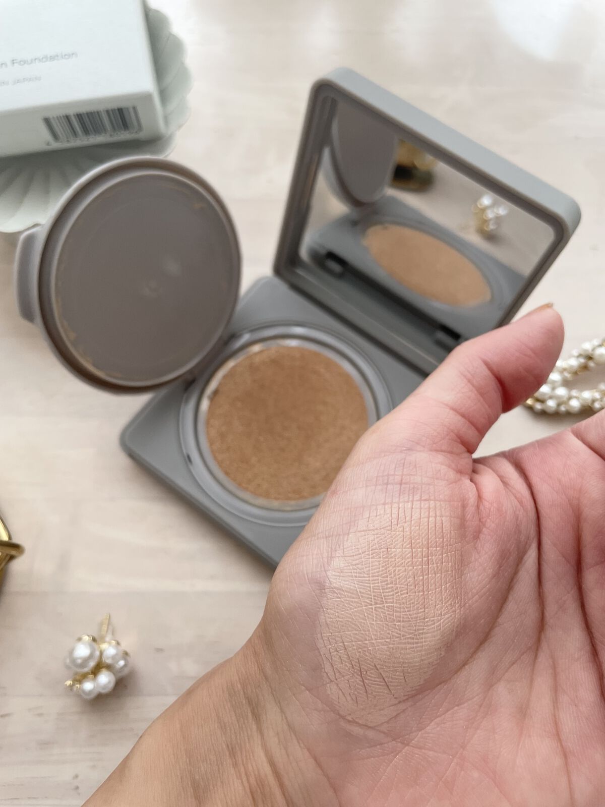 ブライトアップスキンファンデーション/UUUNI/クッションファンデーションを使ったクチコミ（3枚目）