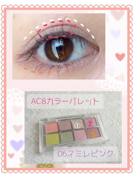 AC8カラーアイパレット/セリア/アイシャドウパレットを使ったクチコミ(2枚目)