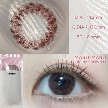 MARU-MARU Pink Brown（M）/IamMe/カラーコンタクトレンズを使ったクチコミ（2枚目）