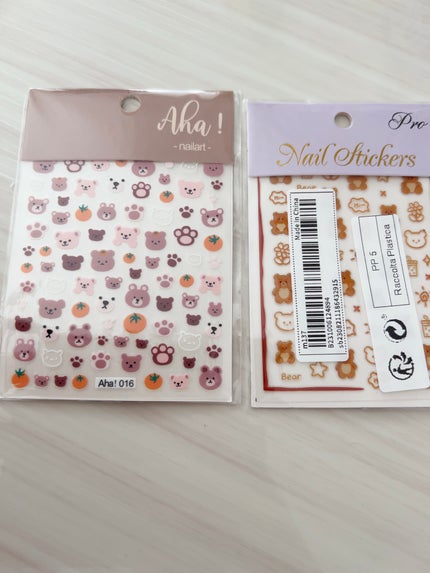 SHEIN ネイルシールのクチコミ「SHEIN購入品
可愛い系のシールを購入☺️
チビ爪なので今までほとんどしなかった可愛い.....」(2枚目)