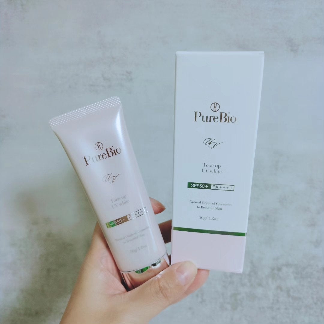 トーンアップUVホワイト/ピュールビオ/日焼け止めクリームを使ったクチコミ(5枚目)