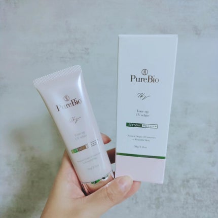 トーンアップUVホワイト/ピュールビオ/日焼け止めクリームを使ったクチコミ(5枚目)