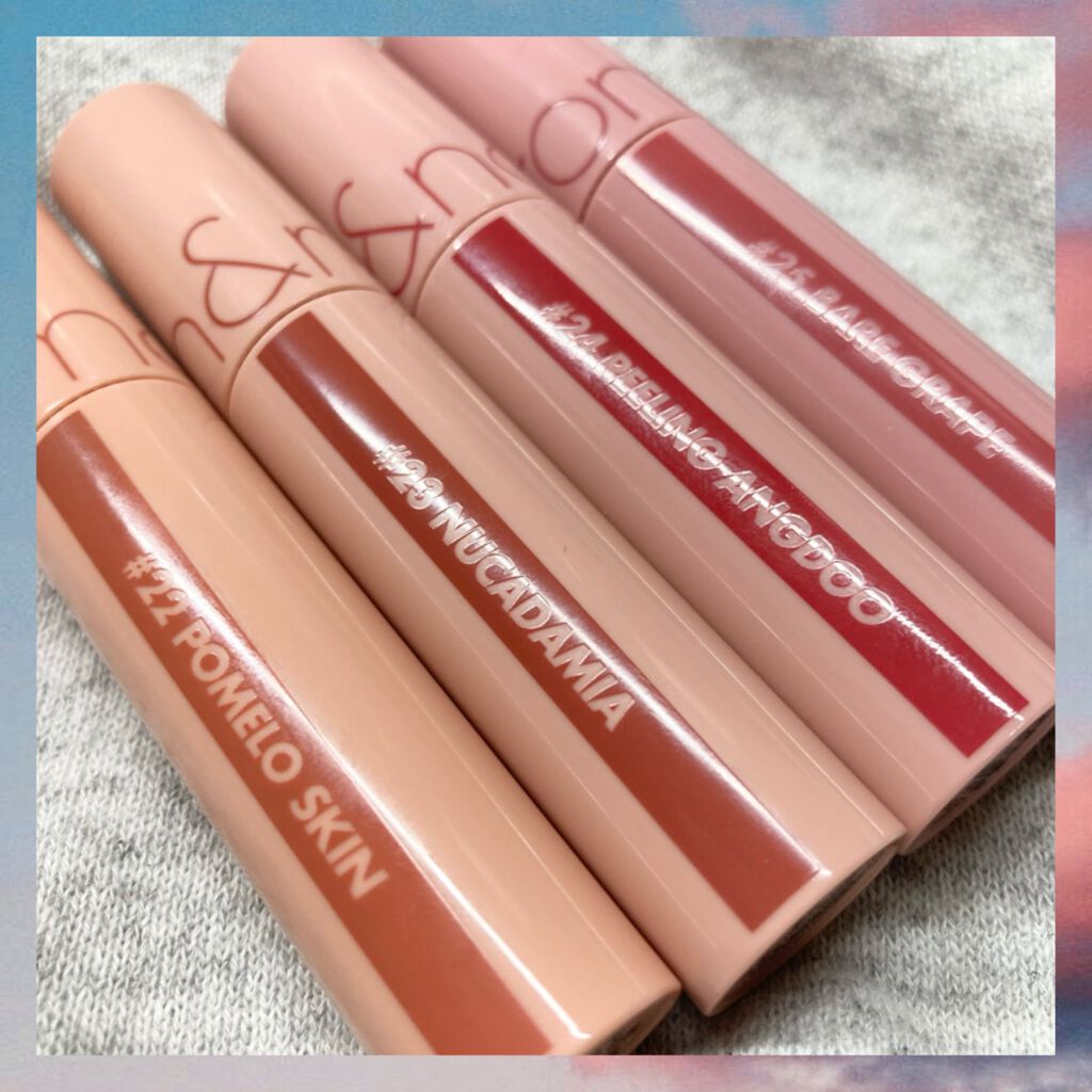 ジューシーラスティングティント/rom&nd/リップティントを使ったクチコミ（3枚目）