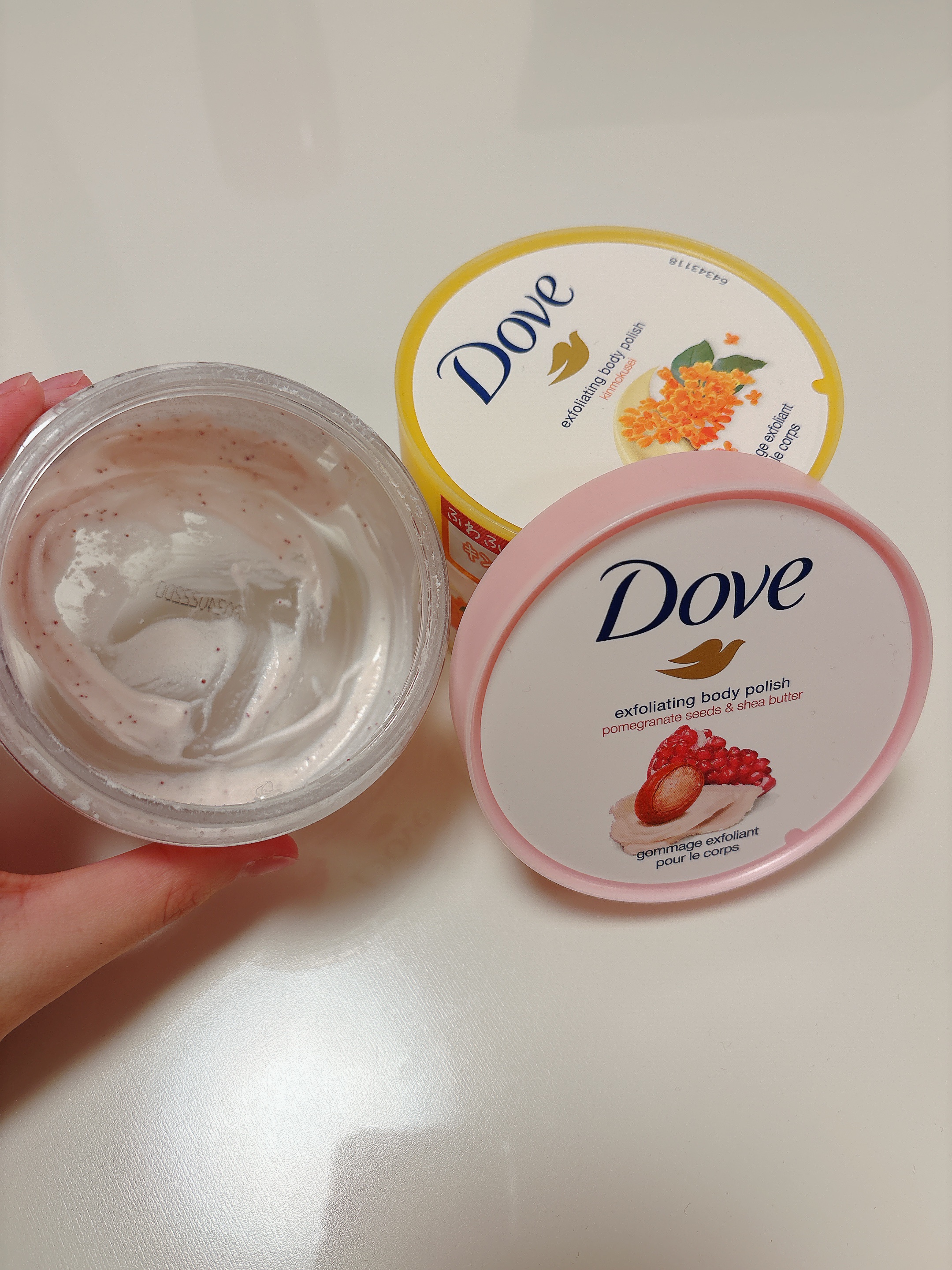 ダヴ　ふわとろ　クリーミースクラブ キンモクセイ/ダヴ/ボディスクラブを使ったクチコミ（2枚目）