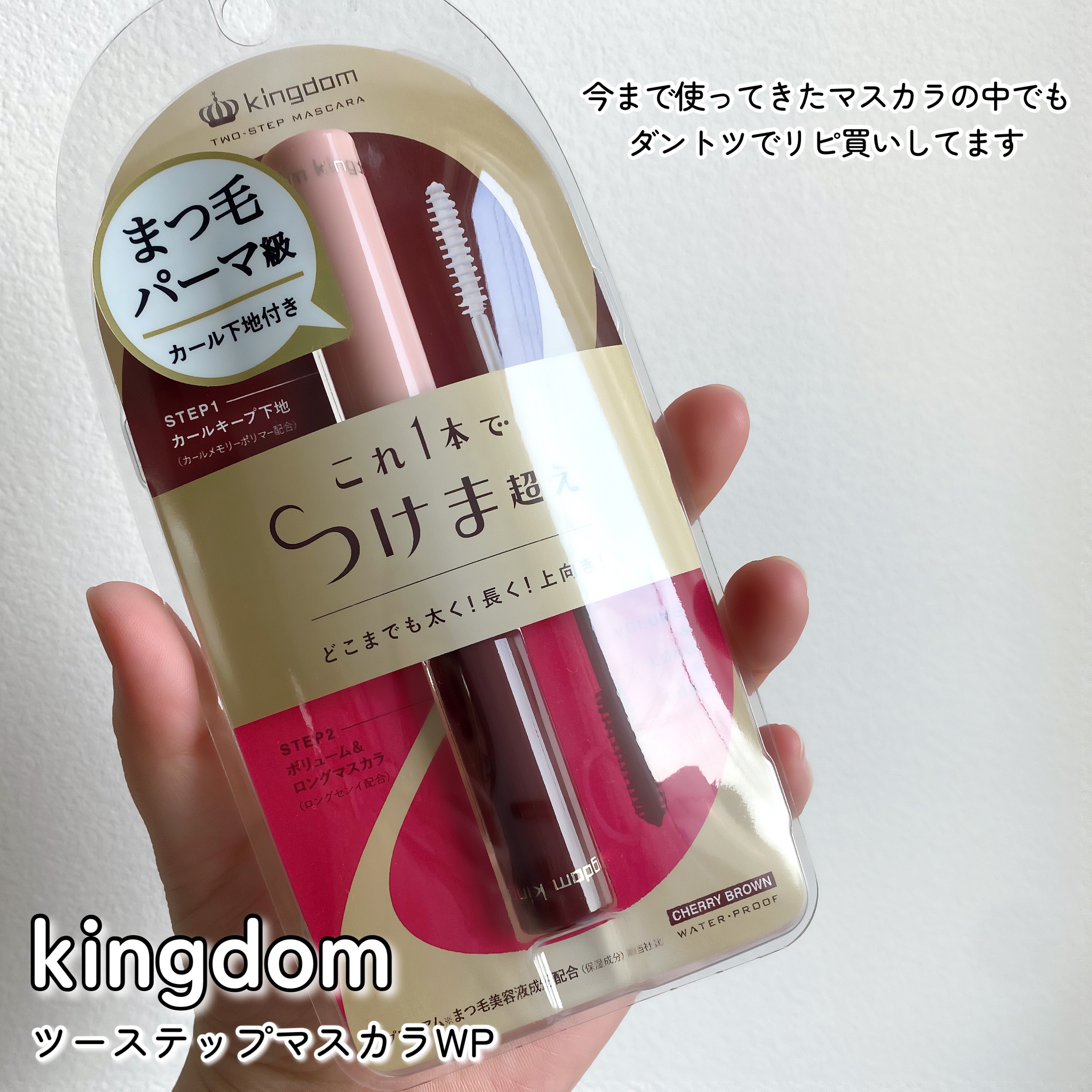 ツーステップマスカラWP チェリーブラウン/キングダム/マスカラを使ったクチコミ（2枚目）