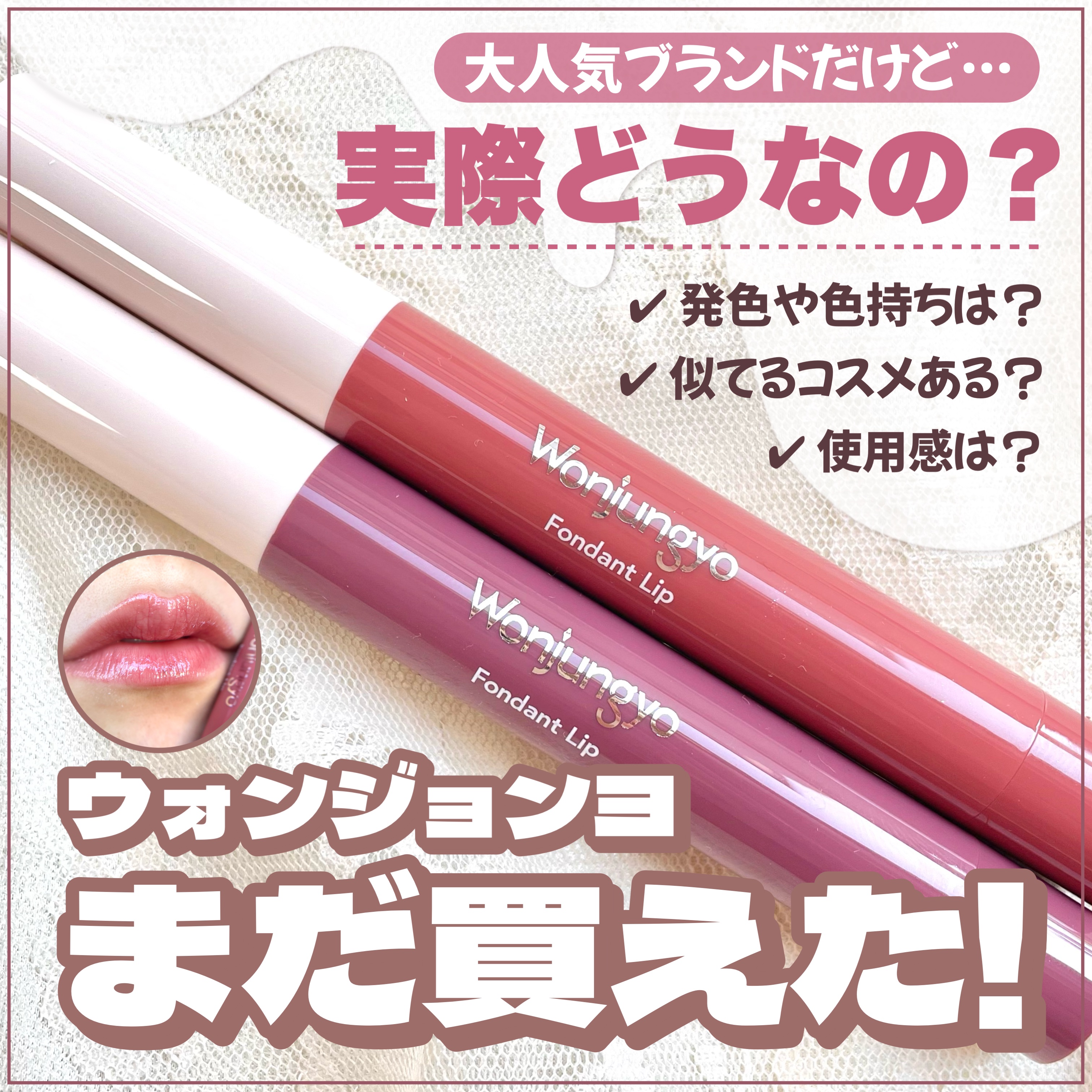 ウォンジョンヨ フォンダンリップ/Wonjungyo/口紅を使ったクチコミ（1枚目）