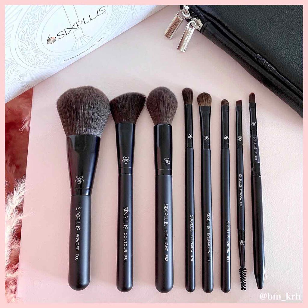 ブラックメイクブラシ8本セット-Dawnシリーズ/SIXPLUS/メイクブラシを使ったクチコミ(1枚目)