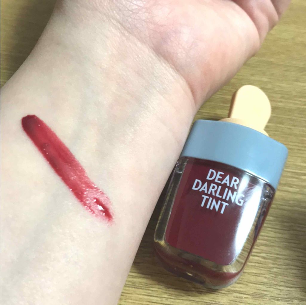 ディアダーリン ウォータージェルティント （アイスティント）/ETUDE/口紅を使ったクチコミ（2枚目）