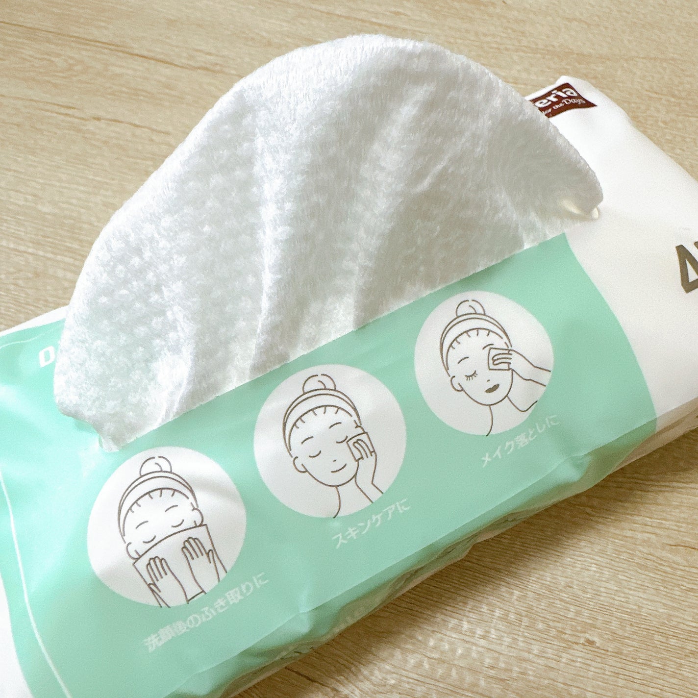 使い捨て洗顔タオル/セリア/クレンジングタオルを使ったクチコミ(4枚目)