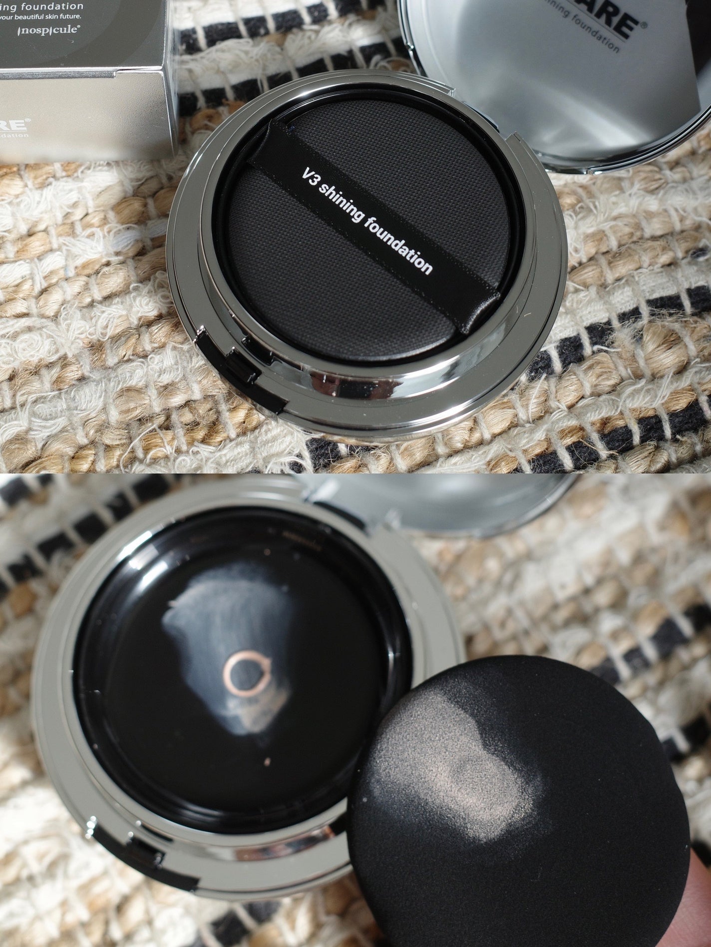V3シャイニングファンデーション/SPICARE/クッションファンデーションを使ったクチコミ(4枚目)