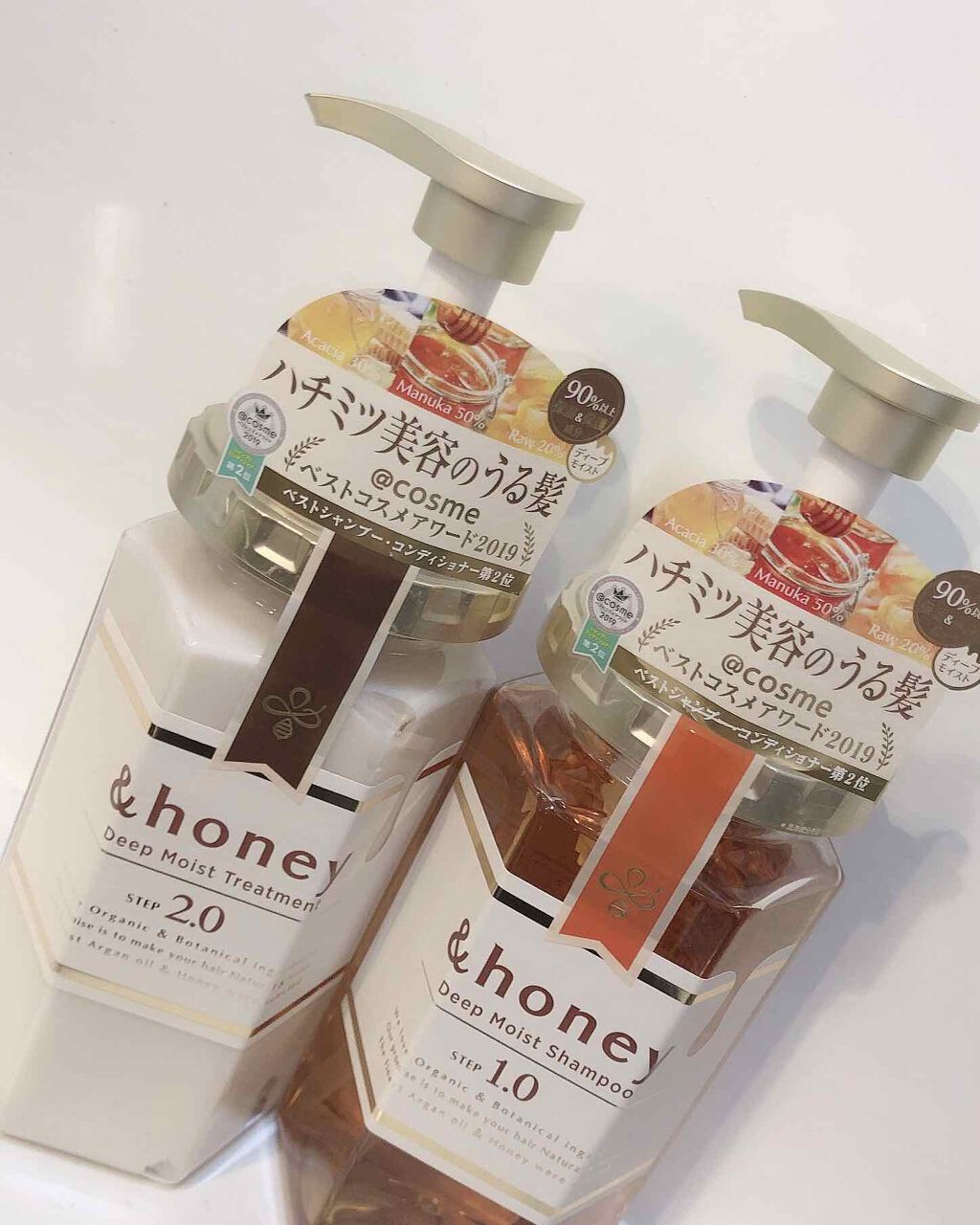 ディープモイスト シャンプー1.0／ヘアトリートメント2.0/&honey/市販シャンプーを使ったクチコミ（1枚目）