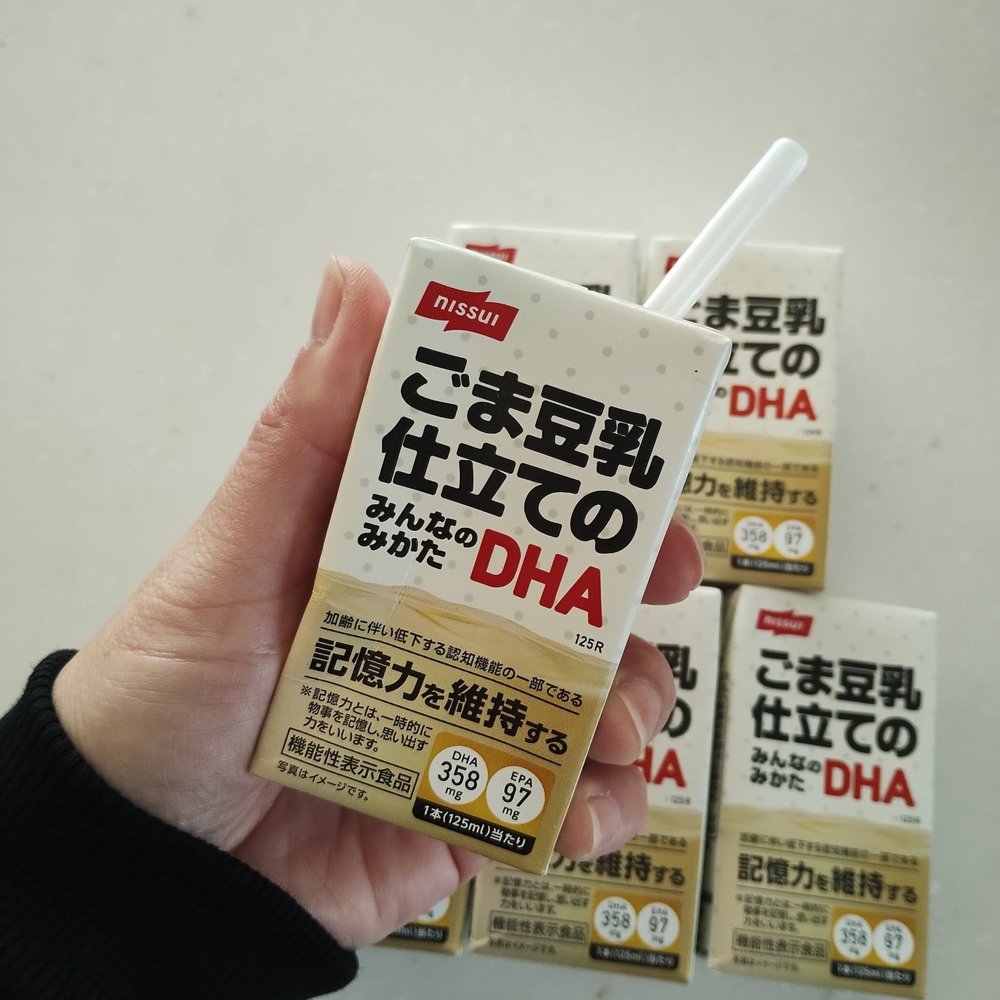 ごま豆乳仕立てのみんなのみかたDHA/ニッスイ/豆乳飲料を使ったクチコミ(1枚目)