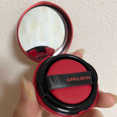 APRILSKIN ハイパーカバーフィットクッション redのクチコミ「APRILSKIN
ハイパーカバーフィットクッション red ミニサイズ

21 バニラ


.....」（2枚目）