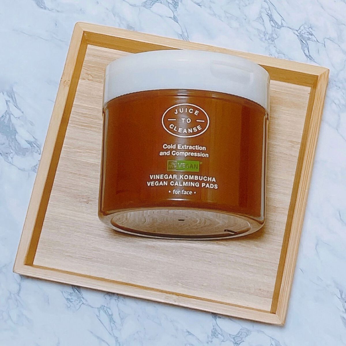ビネガー コンブチャ ヴィーガン カーミングパッド/JUICE TO CLEANSE/トナーパッドを使ったクチコミ(1枚目)