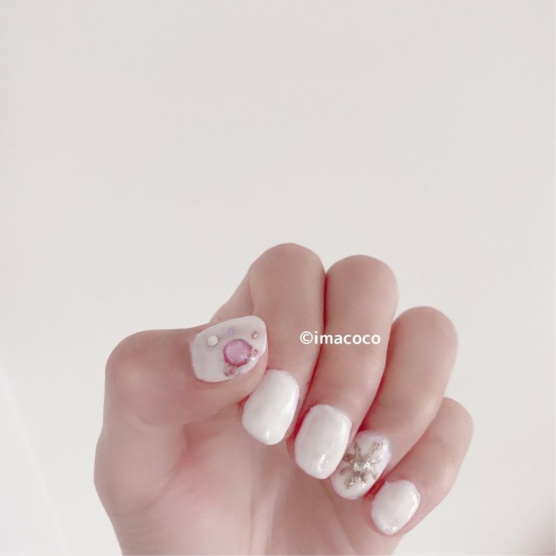 ノンワイプトップコート/セリア/ジェルネイルを使ったクチコミ（1枚目）