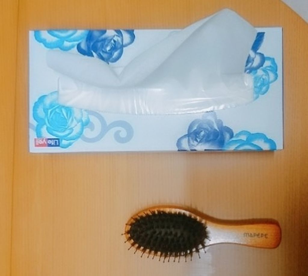 つやつや天然毛のミニミックスブラシ/マペペ/ヘアブラシを使ったクチコミ(2枚目)