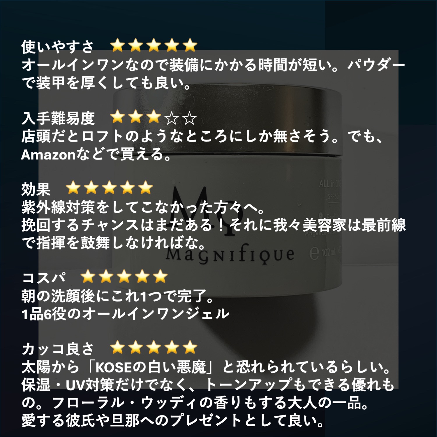 オールインワン ジェル UV/マニフィーク/オールインワン化粧品を使ったクチコミ（3枚目）