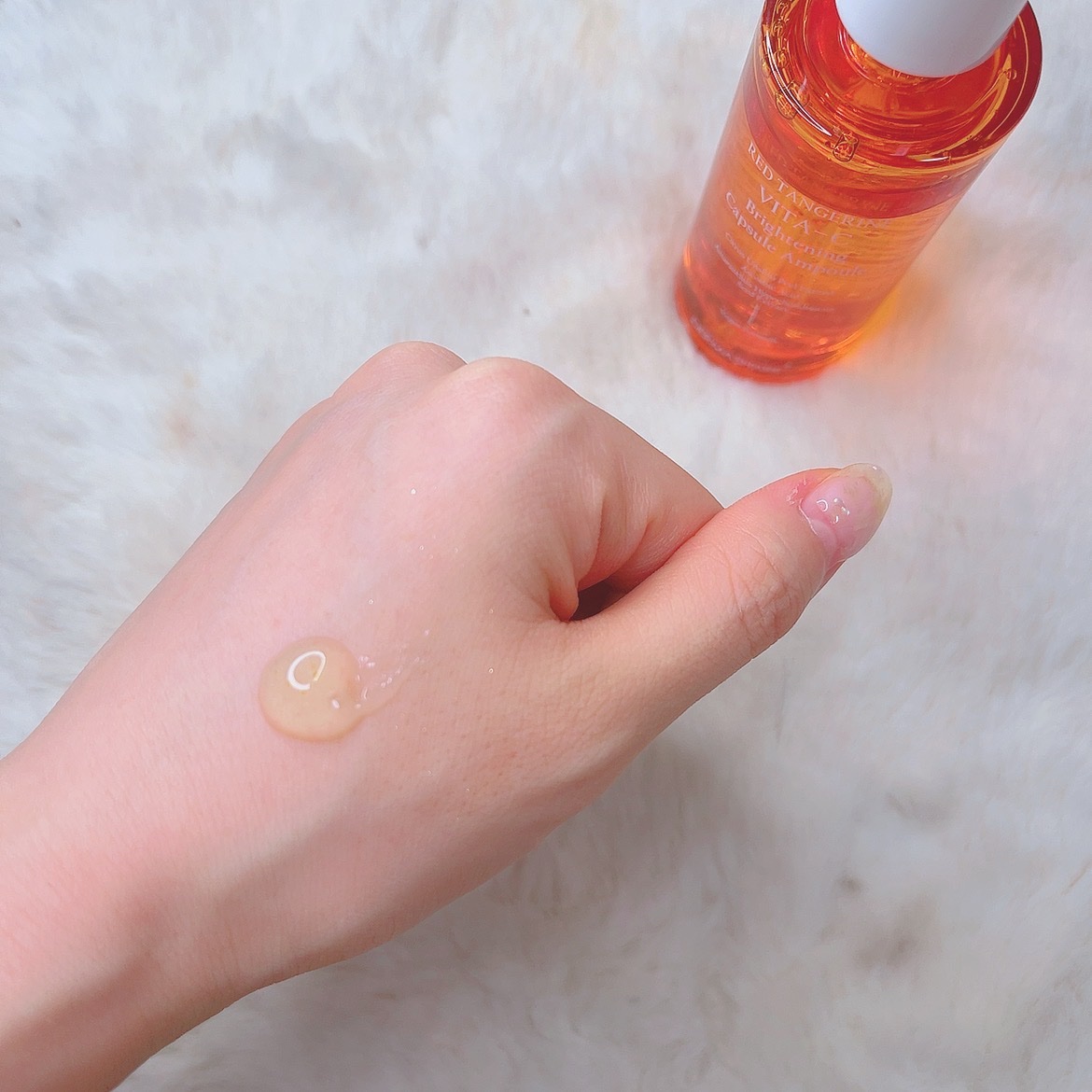 レッドタンジェリンVITA-Cカプセルセラム/DERMASHARE/美容液を使ったクチコミ（2枚目）