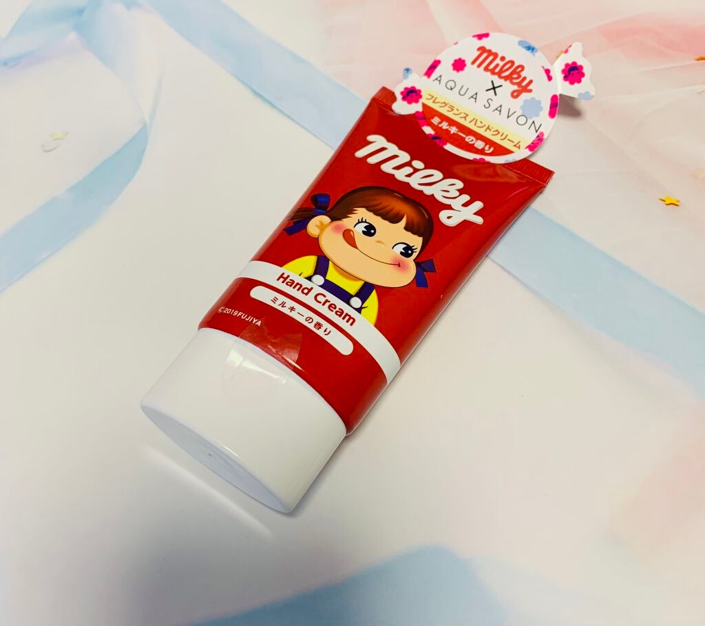 アクアシャボン×不二家 ミルキーの香り ハンドクリーム/アクアシャボン/ハンドクリームを使ったクチコミ(1枚目)