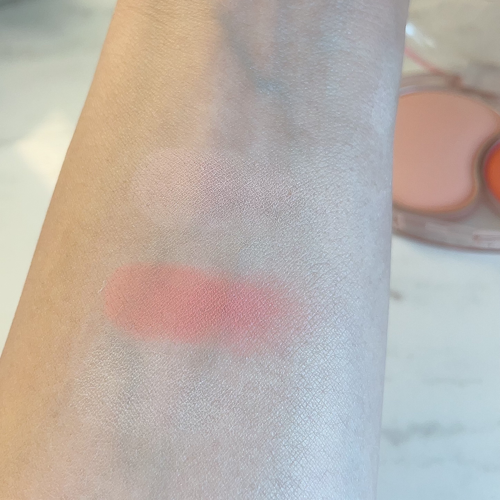 デュアルチークメロウ CR02 ベイビースマイル/fwee/ジェル・クリームチークを使ったクチコミ（3枚目）