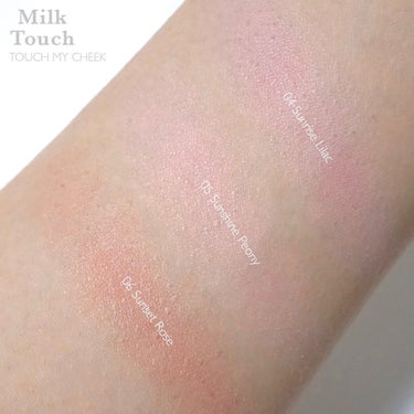 Milk Touch タッチマイチークインブルームのクチコミ「.
𝐌𝐢𝐥𝐤 𝐓𝐨𝐮𝐜𝐡
TOUCH MY CHEEK

04 Sunrise Lilac 
.....」（3枚目）