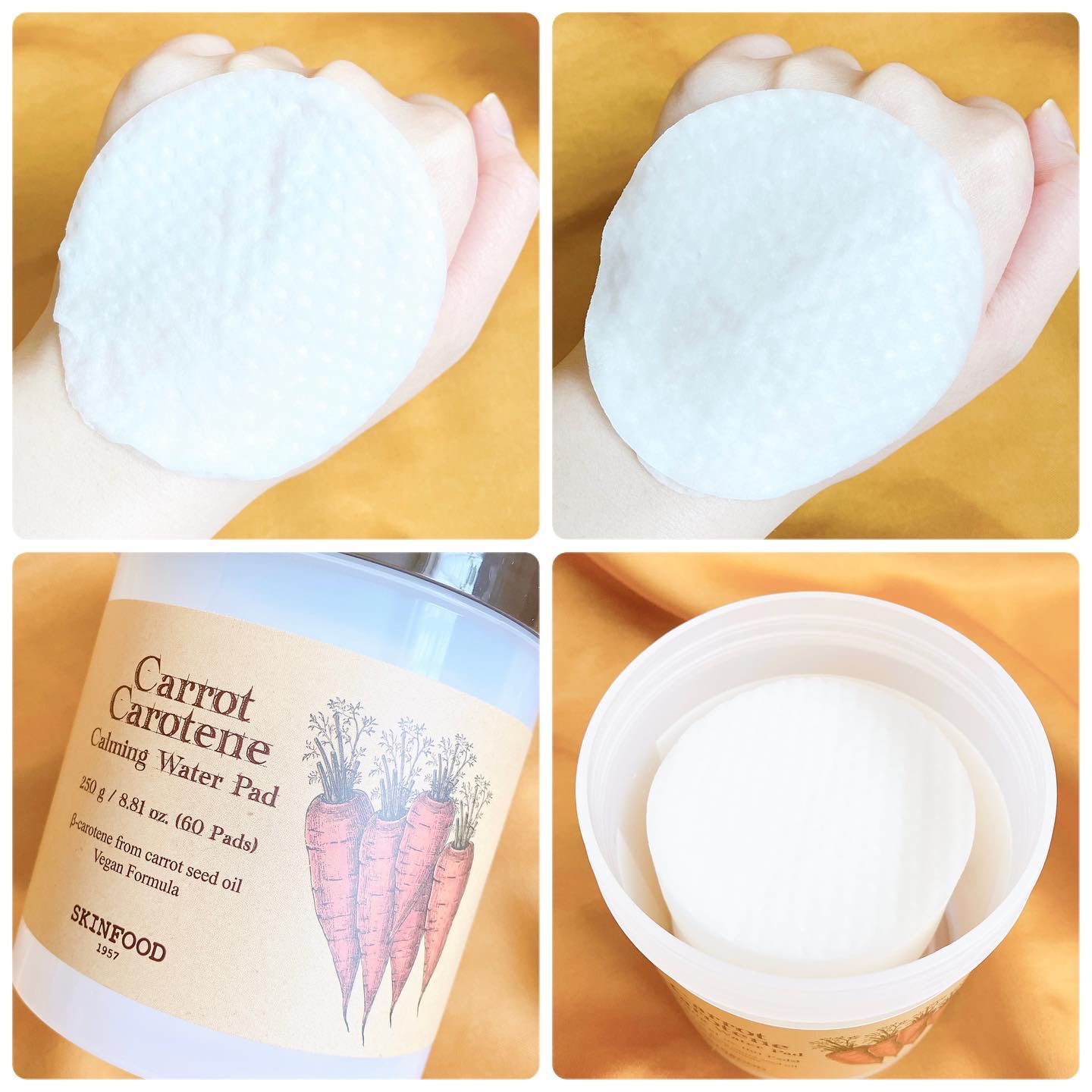 キャロットカロテン カーミングウォーターパッド/SKINFOOD/トナーパッドを使ったクチコミ（3枚目）
