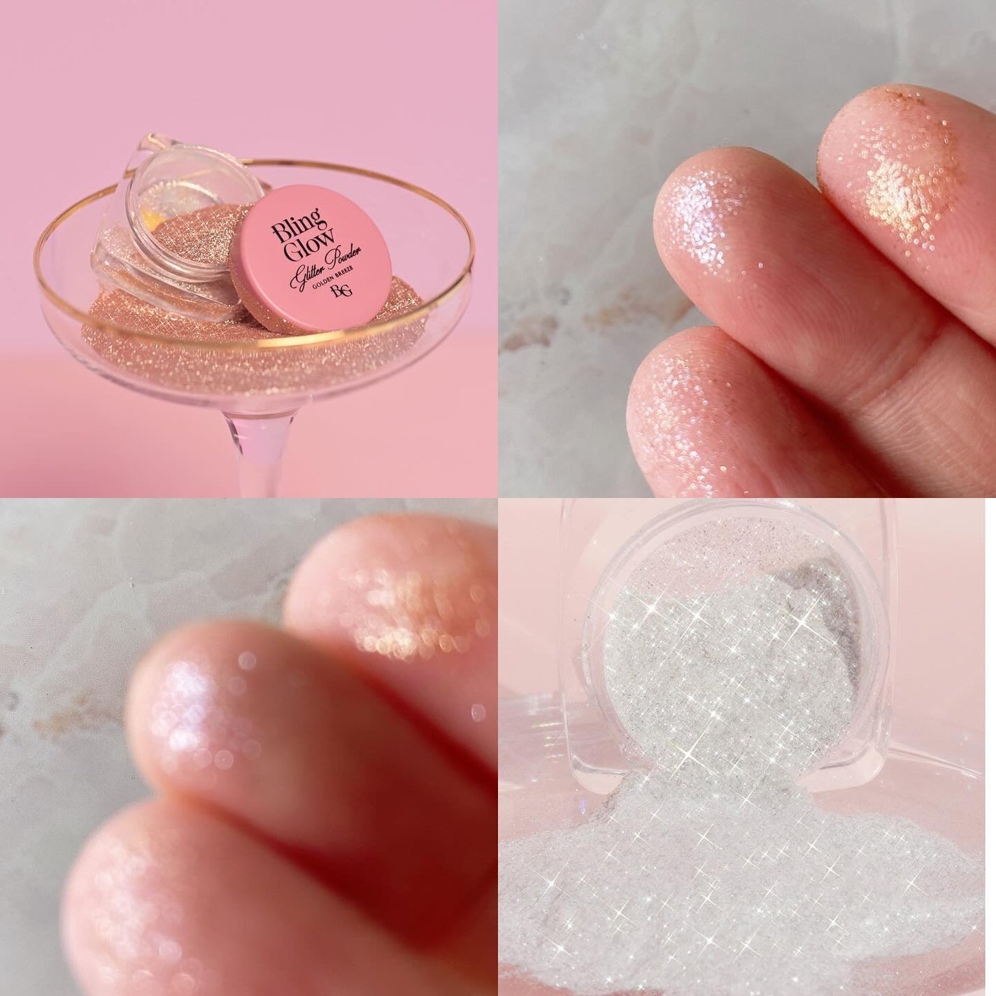 グリッターパウダー/BLING GLOW/パウダーハイライトを使ったクチコミ(4枚目)