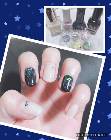 パラドゥで星空ネイル💅

可愛くて衝動買いしたパラドゥのミニネイル カラフルレイ💅使い道に困ってたのですが、星空ネイルに使えるのでは？と思い…
ベースにキティネイルのネイビーを塗って、パラドゥカラフルレ