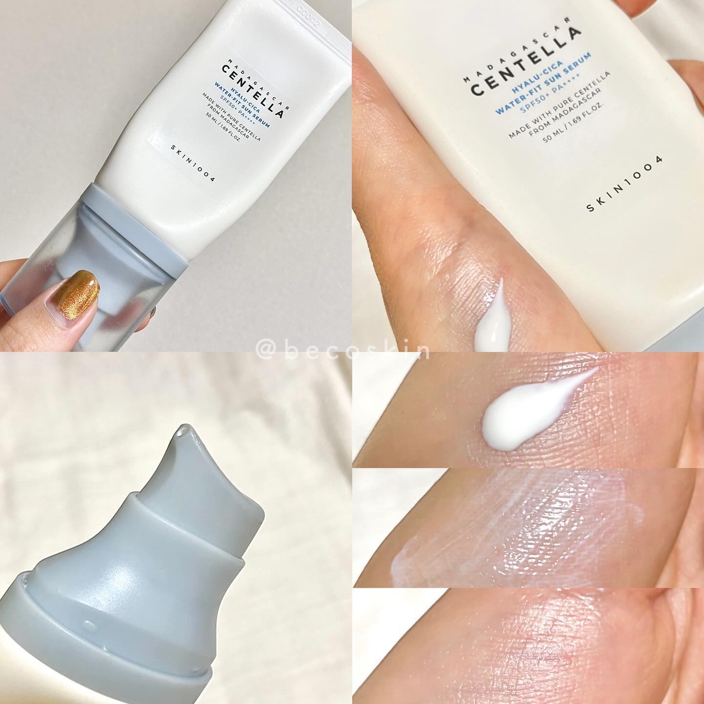 ヒアルーシカ ウォーターフィット サンセラム/SKIN1004/日焼け止めローションを使ったクチコミ（3枚目）