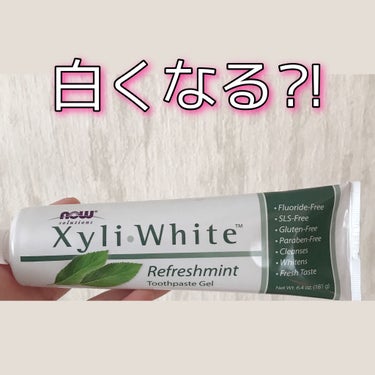 Now Foods XyliWhite Toothpaste Gel Refreshmintのクチコミ「ナウフーズ　キシリホワイト　リフレッシュミント歯磨きジェル　

❤️優しい使い心地
ミントみた.....」（1枚目）