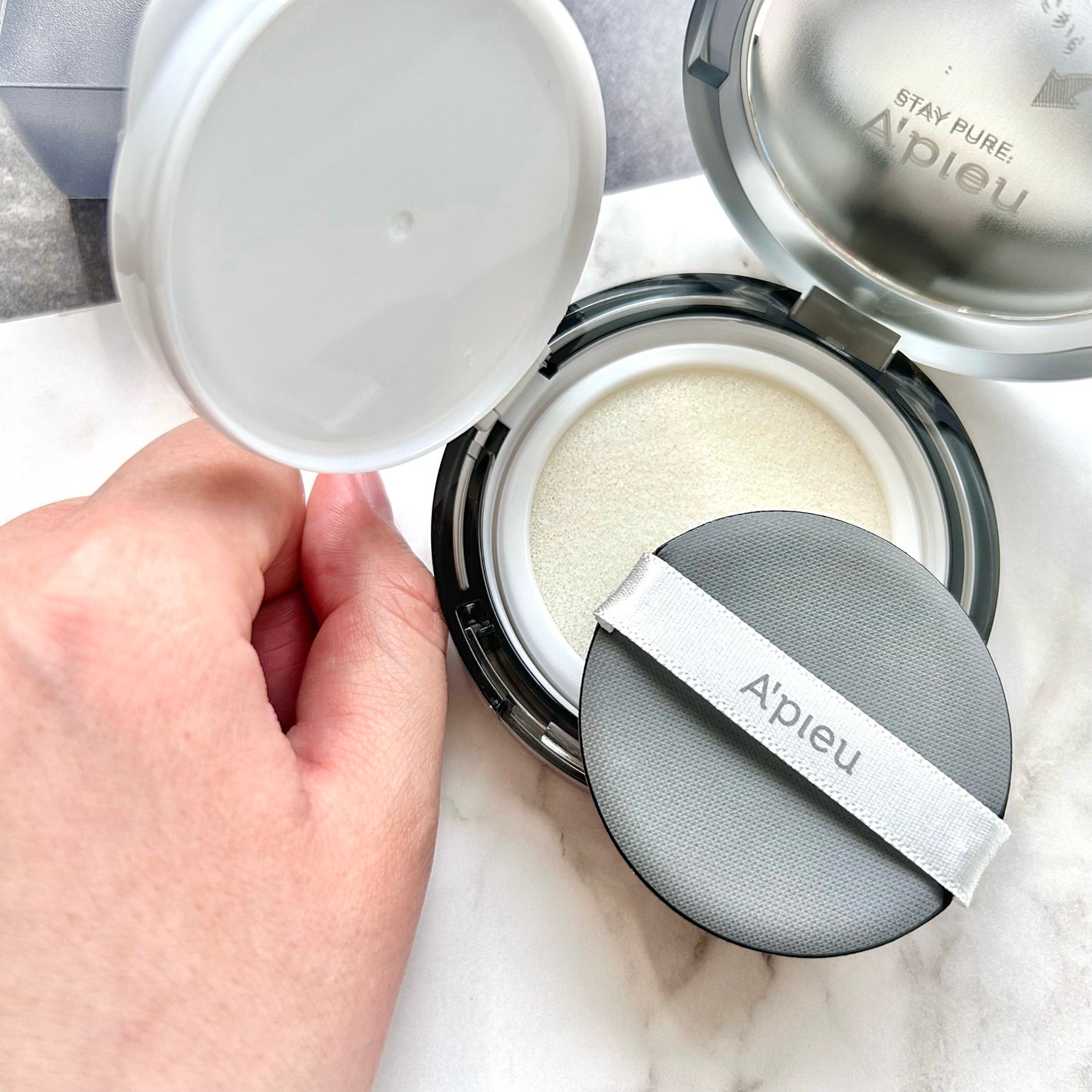 ウォーターロック サラサラパクトEX/A’pieu/フェイスパウダーを使ったクチコミ(4枚目)