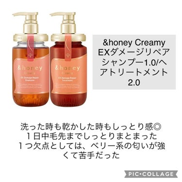 ディープモイスト シャンプー1.0／ヘアトリートメント2.0/&honey/シャンプー・コンディショナーを使ったクチコミ（2枚目）