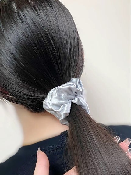 シルクヘアゴム/SEAWIND/ヘアアクセサリーを使ったクチコミ(3枚目)