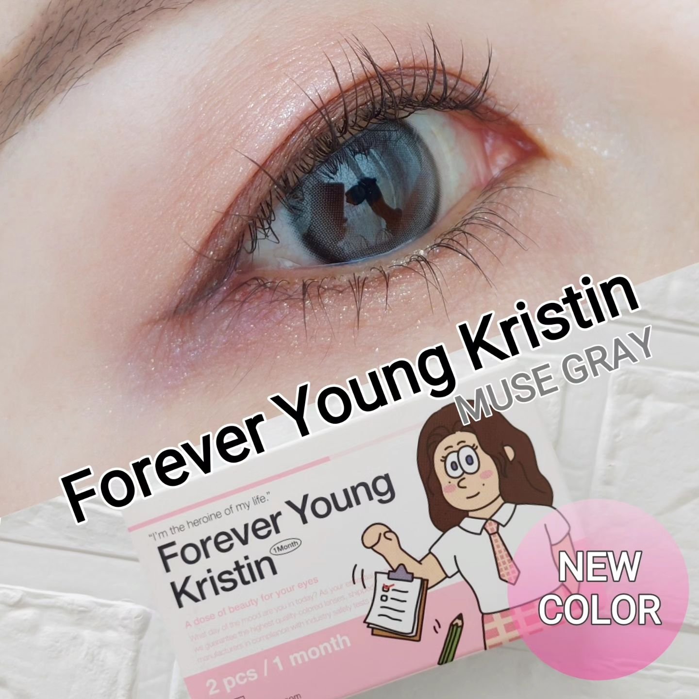 フォーエバーヤングクリスティン/Hapa kristin/１ヶ月（１MONTH）カラコンを使ったクチコミ（1枚目）