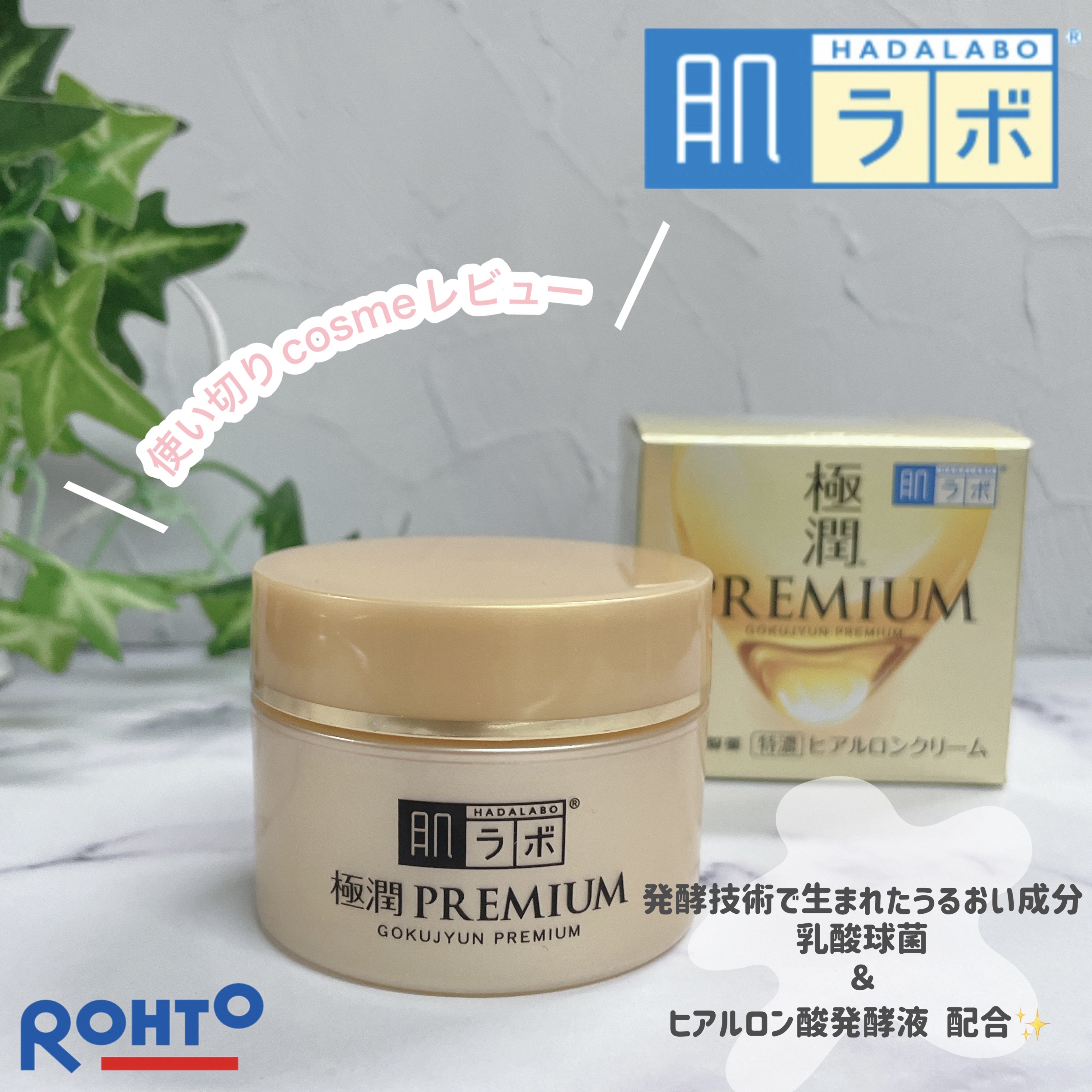 肌ラボ 極潤プレミアム ヒアルロンクリームのクチコミ「使い切りレポ✍️
────────────
肌ラボ
極潤プレミアム ヒアルロンクリーム
50g.....」（1枚目）